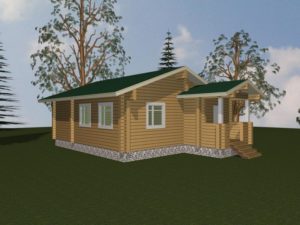 Проект Баня 63-46 из клееного бруса