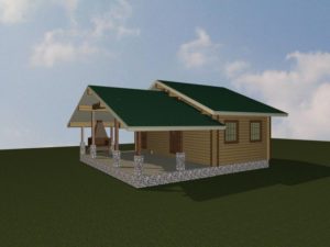 Проект Баня 76-27 из клееного бруса