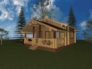 Проект Баня 49-40 из клееного бруса